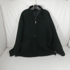 SMITH'S 2XL Black Front Zipper Sweater